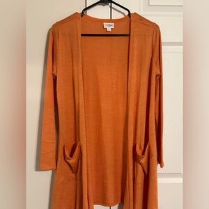 Lularoe caroline cardigan. Orange/dreamsicle color. Nwot. Small